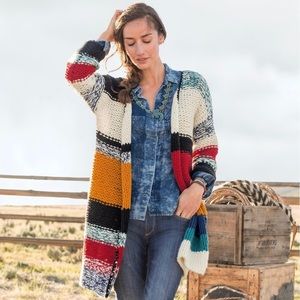 Sundance Womens Amstel River Open Front Lambs Wool Cardigan Size Small